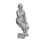 Finnish WWII Lotta Svärd female auxiliary volunteer in signal service, detailed 3D printed miniature figure in multiple scales